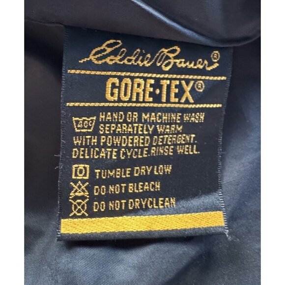 Vintage EDDIE BAUER Women's Sz L Blue Pink Gore-Tex Hooded Jacket - Picture 6 of 12